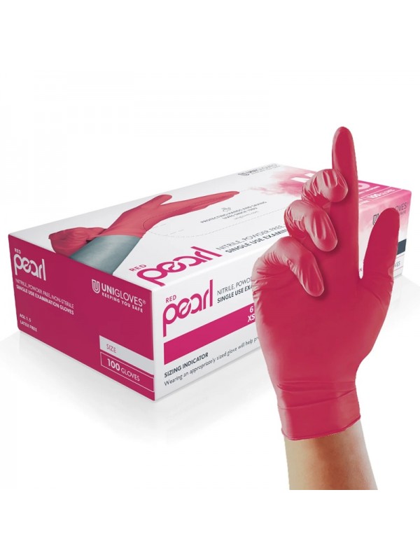 Unigloves Nitril Handschoenen Red Pearl 100 st