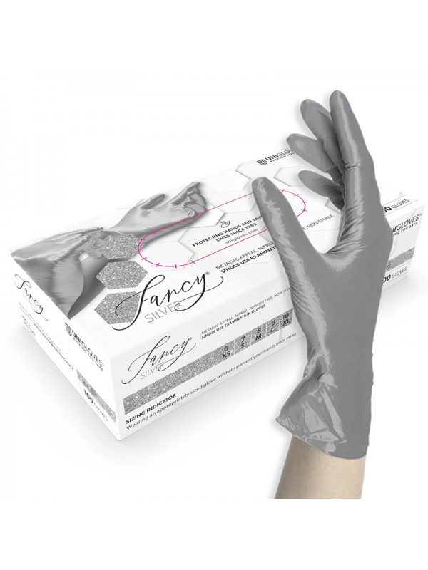 Unigloves Nitril Handschoenen Fancy Silver 100 St