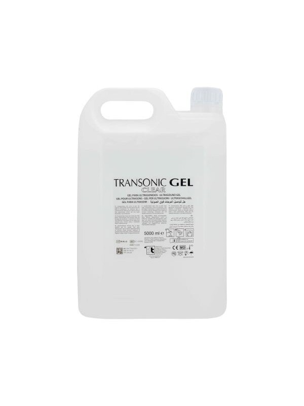 Transonic ultrasound gel clear 5 liter hard container