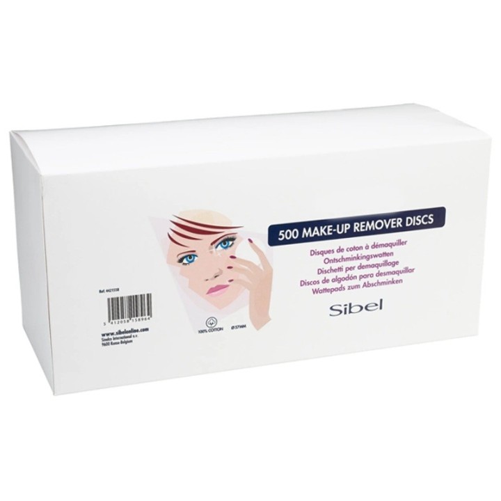 SIBEL Make-Up Removal Wattenschijfjes Rond 5.7cm 500 st