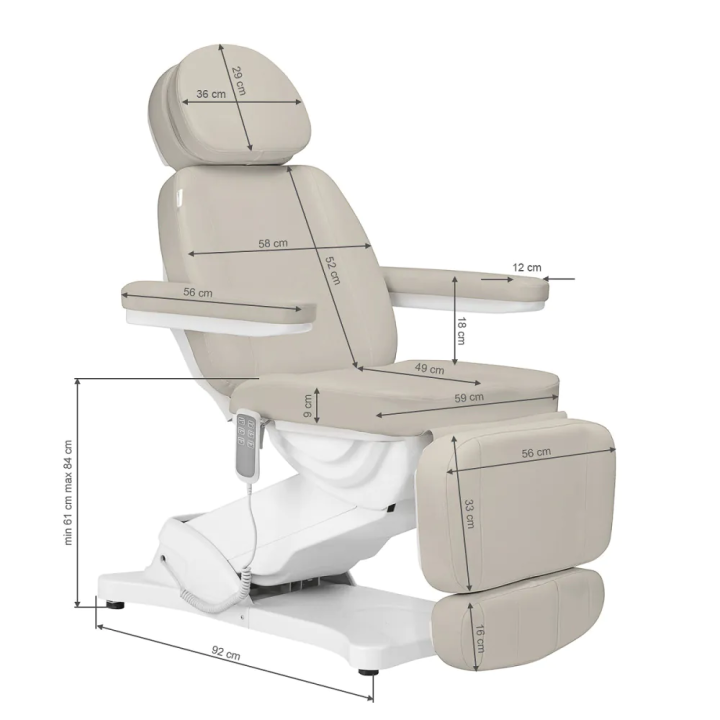 Behandelstoel Elektrisch SILLON CLASSIC 3 Motoren Sea Salt