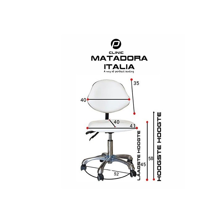 Tabouret Matadora Kleur Wit
