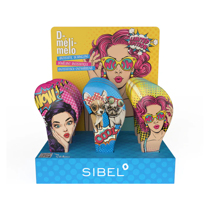 SIBEL D-Méli-Mélo Borstels PopArt SS26 Display 12pcs Ltd