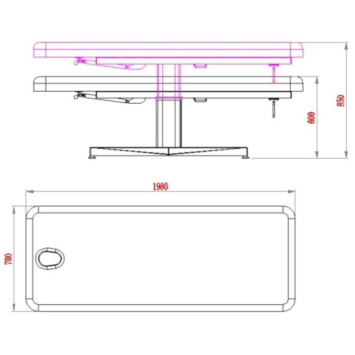 Weelko Massagebed HERN + 1 motor