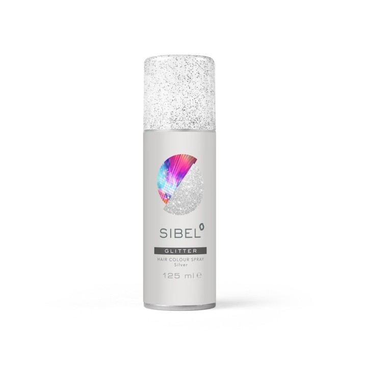 SIBEL Glitter Hair Colour Spray Silver 125ml