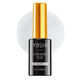 Yoshi Gelpolish Top Shimmer Silver 10ml