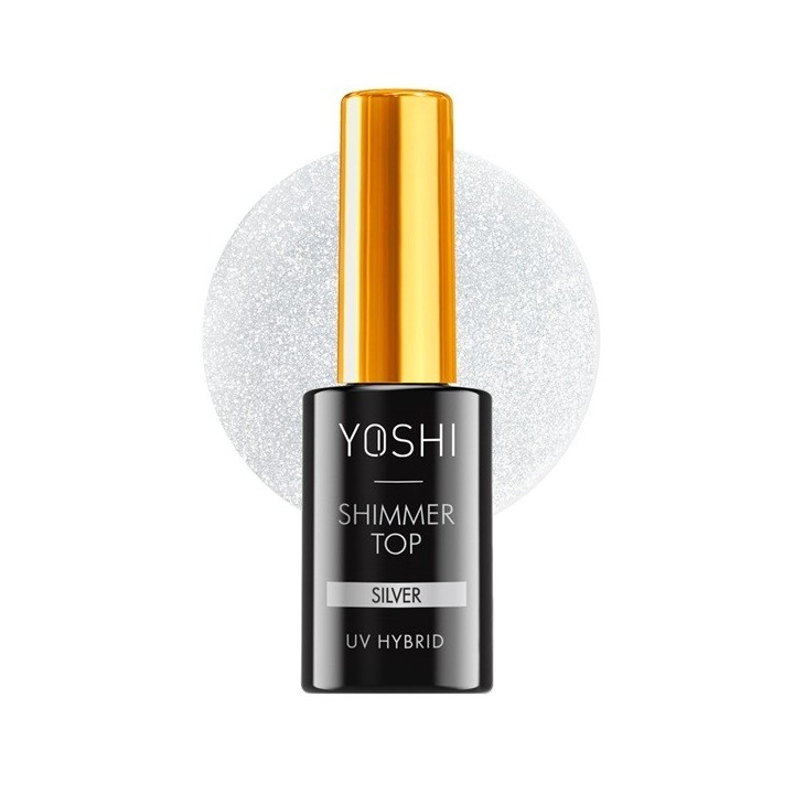 Yoshi Gelpolish Top Shimmer Silver 10ml