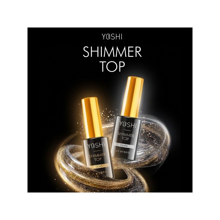 Yoshi Gelpolish Top Shimmer Silver 10ml