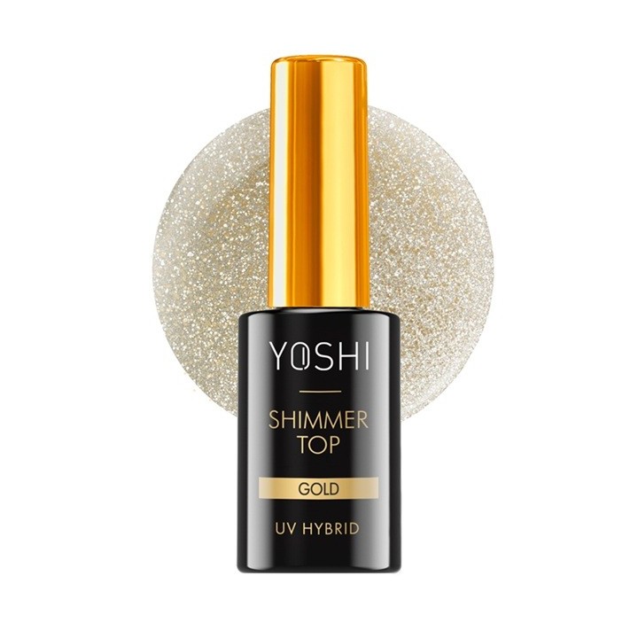 Yoshi Gelpolish Top Shimmer Gold 10ml