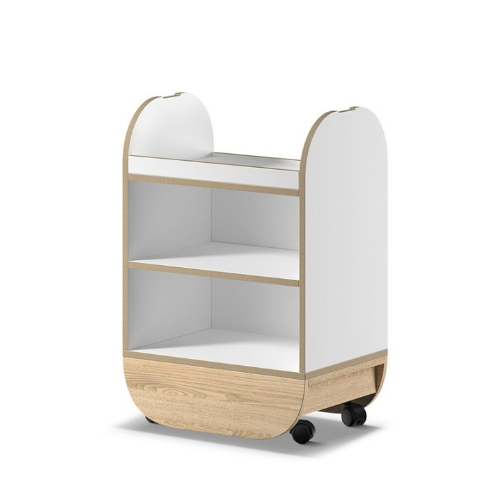 Ikon Trolley met legborden wit-eiken
