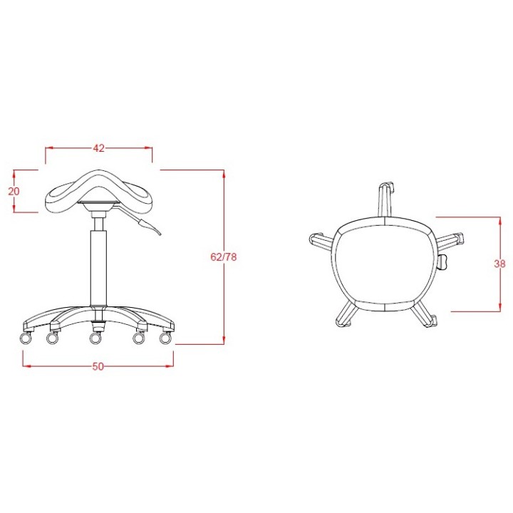 Tabouret model Gisèle wit