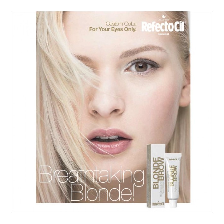 Refectocil blond before & after