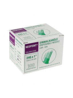 Neopoint Injectienaalden 24G 25 mm 100 st