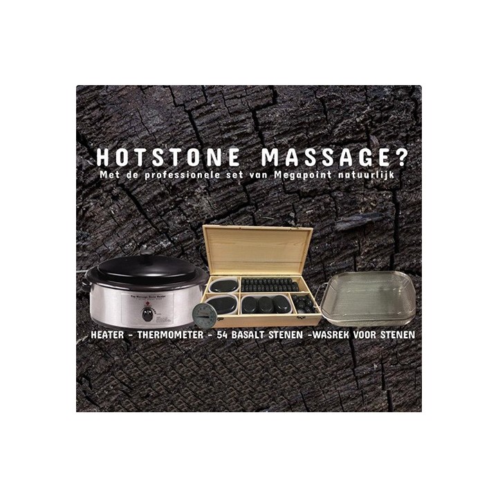 Complete Hotstone Set | Heater + 54 Basaltstenen | Beautywaves