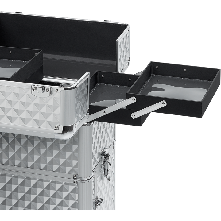 PROFESSIONELE BEAUTY TROLLEY 2 IN 1 ZILVER SIBEL
