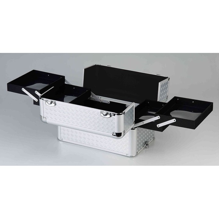 PROFESSIONELE BEAUTY TROLLEY 2 IN 1 ZILVER SIBEL