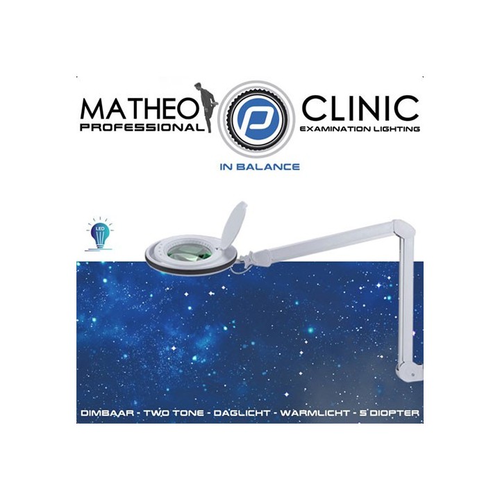 Loupelamp Dimbaar Matheo 5 Diopter met Handgreep