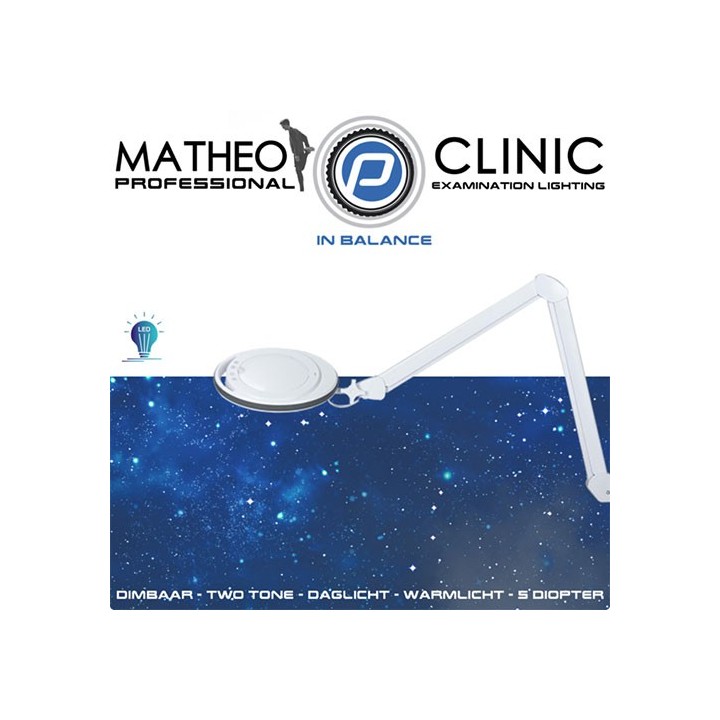 Dimbare loupelamp Matheo 5 Diopter met Handgreep | Beautywaves