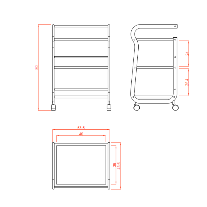 Instrumententafel - Kosmetikwagen - Werktrolley - Beautywaves