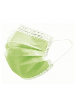 Mondmaskers Medisch IIR Lime 3-laags Unigloves 50 st